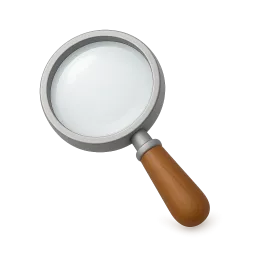 Search magnifier emoji