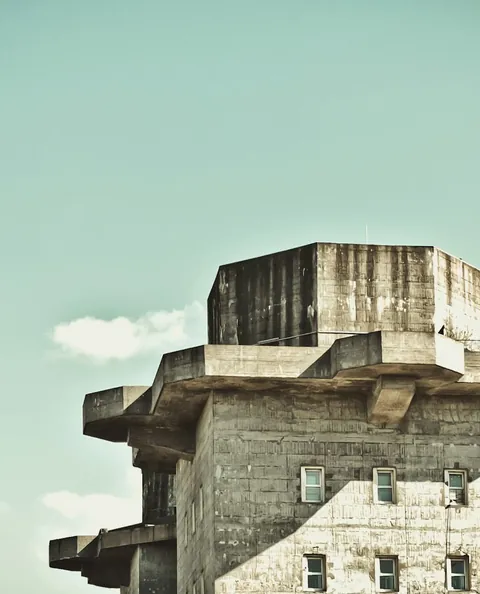 Brutalist concrete tower