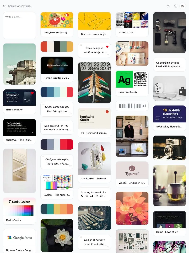 Teak design library on iPad